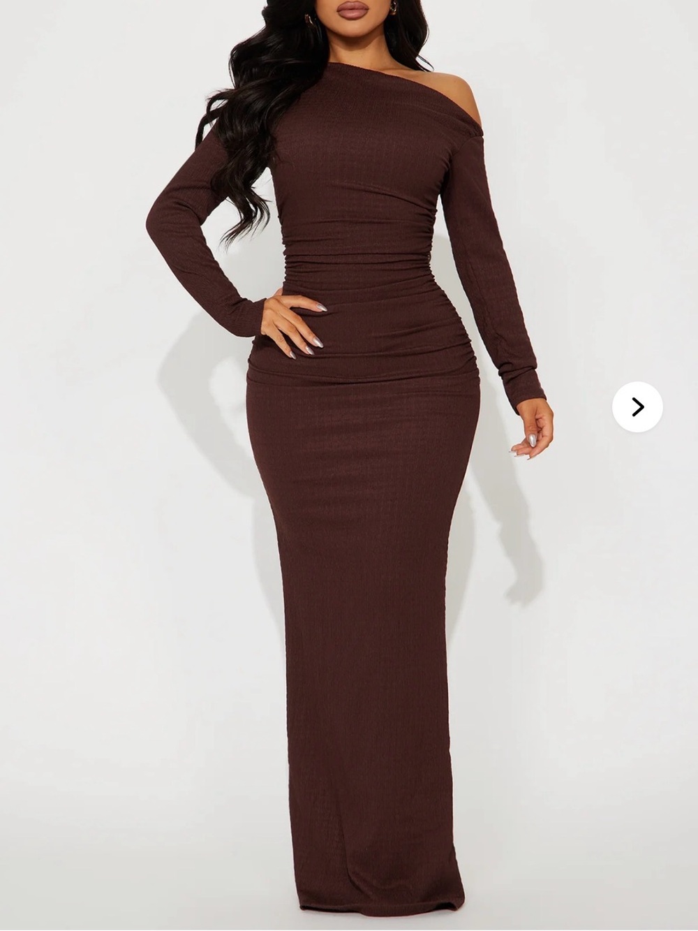 Fashion Nova Carolina off shoulder maxi dress